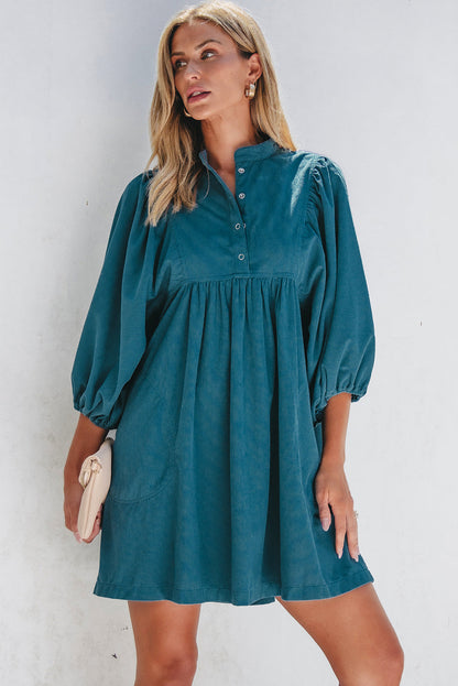 Charlie Corduroy Button Dress