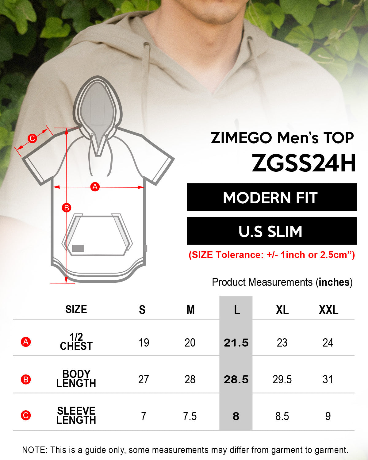 ZIMEGO Men's Pigment Dyed Short Sleeve Vintage Fashion Hoodie